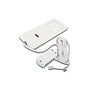 LED under-cabinet luminaire LED Slim-Pad F, IP20, with IR dimmer, homogeneous area light, LED24 connection, 5W 4000K, white