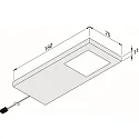 Hera Flat LED under-cabinet luminaire Dynamic LED Slim-Pad F, 24V-LED Dynamic, 5W 2700-5000K 285lm 110°, black
