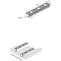 Hera LED lightbar LED 2-Link PIXEL, 3 lenses, for LED 2-Link profiles, LED24 connection, CRi>95, 3x 1.2W 4000K 57lm 35°, alu