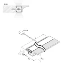Recessed LED furniture luminaire Up+Down, for 16mm woodboards, IP20, LED24 connection, dimmable, 86.2cm, 13.6W 3000K 900lm