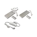 2pc. set of LED L-Pad 7.5W 4000K, with IR dimmer + LED transformer 24/15W/30W, inox look