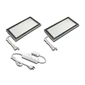 2pc. set of LED under-cabinet luminaire LED SKY 6W + LED transformer LED 24 / 30W, 3000K, inox look