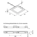 LED Recessed luminaire FAQ 58, 5er Set, 5x 3W, 3000K, IP20, brushed stainless steel