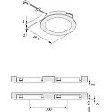 LED Recessed luminaire FAR 68, 3er Set, 3x 4W, 3000K, IP20, brushed stainless steel