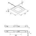 Hera LED Recessed luminaire FAQ 68, 5er Set, 5x 4W, 4000K, IP20, brushed stainless steel