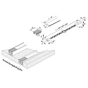 Hera 2pc. set of end cap for LED corner profile 19mm, with fastening screws, anodised alu
