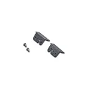 2pc. set of end cap for LED milling mount profile I, 24mm, with fastening screws, anodised alu