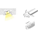 Hera 2pc. set of end cap for LED milling mount profile I, 24mm, with fastening screws, anodised alu