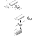 Hera recessed profile, stainless steel