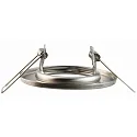 Heitronic Recessed spot round, GU5,3, brushed stainless steel, with aluminum reflector, swiveling