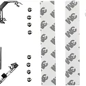 Heitronic LED Cabinet luminaire MECANO, warm white, 60cm, 9W