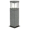 HEITRONIC Outdoor Floor luminaire LA MER, E27 max. 20W, granite / inox, seawater resistant, 40cm
