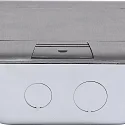 HEITRONIC Floor socket, 2-fold, with child lock, 250V, max. 3680W, IP20