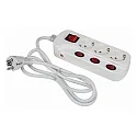HEITRONIC Table socket, 3-fold, IP20, white