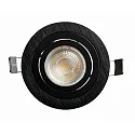 HEITRONIC Recessed spot DL7801, ROUND, GU10 & GU5.3, LED max. 8W, IP20, swiveling, black