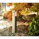 HEITRONIC Floor lamp NAXOS Path light, 49cm, E27, IP44, stainless steel