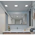 HEITRONIC ceiling recessed luminaire LE MANS round IP44, white dimmable