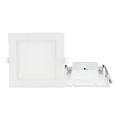 HEITRONIC ceiling recessed luminaire LE MANS square IP44, white dimmable