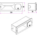 HEITRONIC outdoor recessed luminaire MURANO square, asymmetrical, with socket, switchable IP54, anthracite 