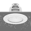 HEITRONIC recessed luminaire DL7003 round, CCT Switch IP44, white dimmable 5,5W 540/600/580lm 3000/4000/6500K 38° CRI >80
