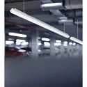 HEITRONIC damp-proof luminaire SNAKE 120CM impact resistant, switchable IP65, white matt 