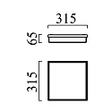 Helestra LED Ceiling luminaire COSI 315 LED Bathroom luminaire, IP30, nickel matt