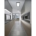 ceiling luminaire RACK IP20, satined, black matt dimmable