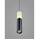Helestra pendant luminaire LIDOS 1 flame, direct / indirect IP20, black chrome dimmable