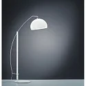 Floor lamp DORO, E27, IP20, white-chrome