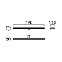 Helestra LED Wall luminaire GAIA 79 LED Mirror lamp IP 44 chrome