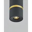 ceiling luminaire ROK 1 flame, direct / indirect, focusable IP20, gold matt, black matt dimmable