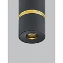 ceiling luminaire ROK 1 flame, direct / indirect, focusable IP20, gold matt, black matt dimmable