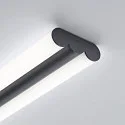 Helestra bath luminaire LOOM 60 IP44, black matt 