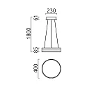 Helestra LED Pendant luminaire LIV 40 LED, IP20, white matt