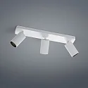 LED Ceiling luminaire RIWA LED, 3 flames, IP20, white matt