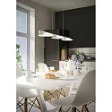 Helestra LED Pendant luminaire POLE LED, 3 flames, IP20, nickel matt anodised
