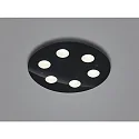 ceiling luminaire NOMI 6 flames, round LED IP20, black dimmable