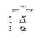 ceiling recessed luminaire NESO swivelling, set of 4 GU10 IP20