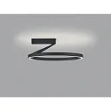 Helestra ceiling luminaire ELARA ring shape IP20, black matt dimmable