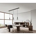 Helestra pendant luminaire GARA 1 flame E27 IP20, black chrome dimmable
