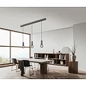 Helestra pendant luminaire GARA 3 flames E27 IP20, black chrome