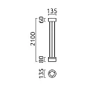 Helestra pendant luminaire ODA IP20, black chrome dimmable