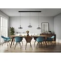 pendant luminaire SICA 3 flames IP20, black matt dimmable