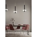 Helestra LED Pendant luminaire KEA LED, 3 flames, IP20, black matt