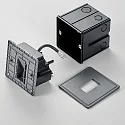 Helestra wall recessed luminaire LES IP65, graphite 