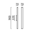 Helestra wall luminaire ALLA 90 switchable IP44, chrome 
