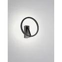 wall luminaire ELARA ring shape IP20, black matt dimmable