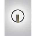 Helestra wall luminaire ELARA ring shape IP20, gold, black matt dimmable