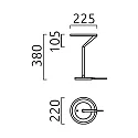 Helestra table lamp ELARA with touch dimmer, ring shape IP20, gold, black matt dimmable