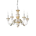 Chandelier FIRENZE SP5, 5 flames, E14, antique white